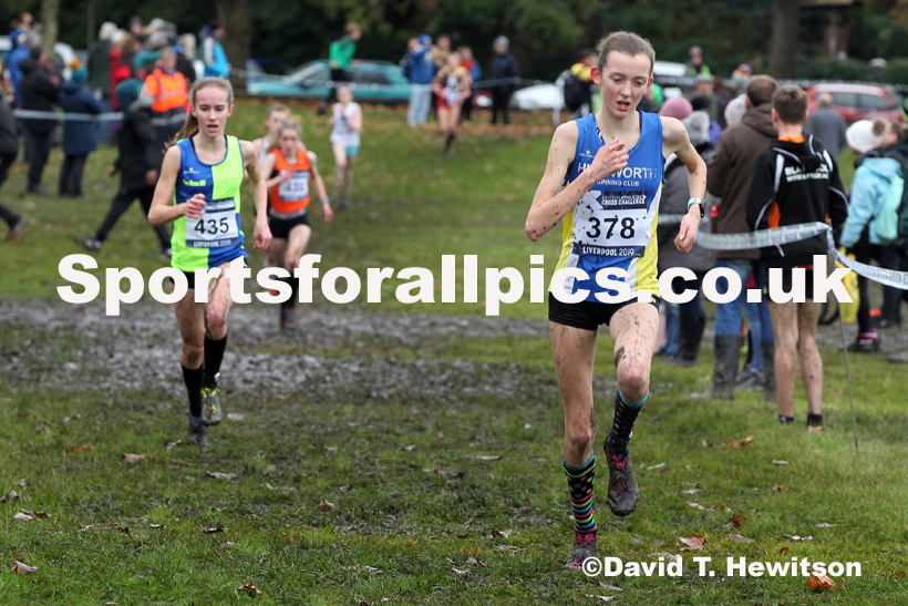 Girls under-15s, 2019 European Cross Country Trials and British Cross Challenge, Sefton Park, Liverpool.  Photo: David T. Hewitson/Sports for All Pics
